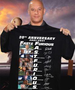 20th Anniversary 2001 2021 Fast & Furious Character Signature T Shirt