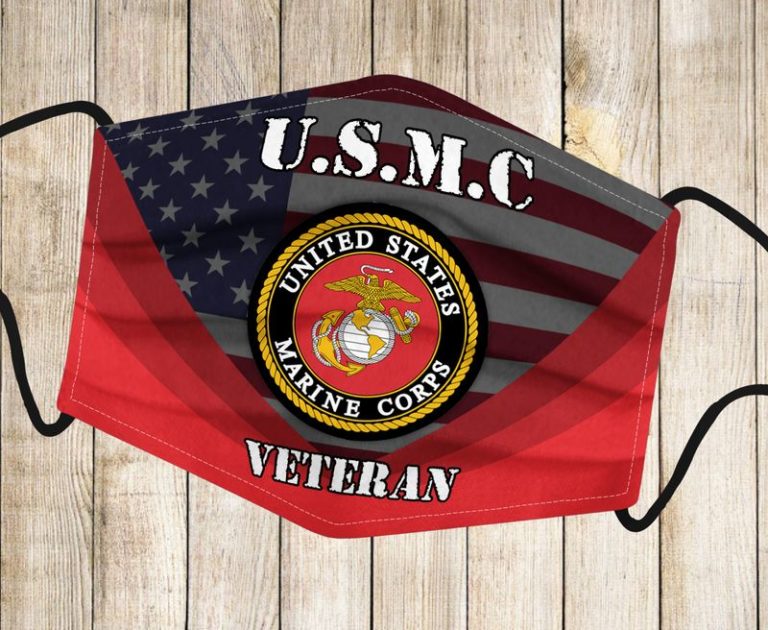 Marine Corps USMC Veteran Face Mask with PM2.5 Filter