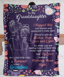 Grandma to Granddaughter My Love For You is Forever Fleece Blanket Grandma to Granddaughter My Love For You is Forever Fleece Blanket