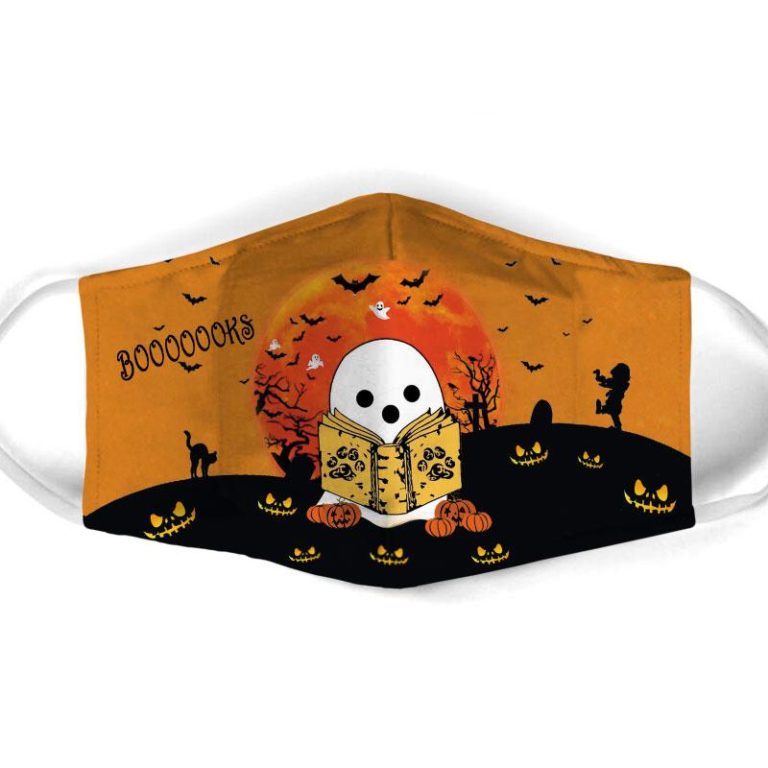 Boo books Pumpkin Halloween Face Mask with PM2.5 Filter