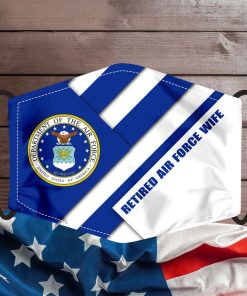 United States Retired Air Force Wife Face Mask with PM2.5 Filter
