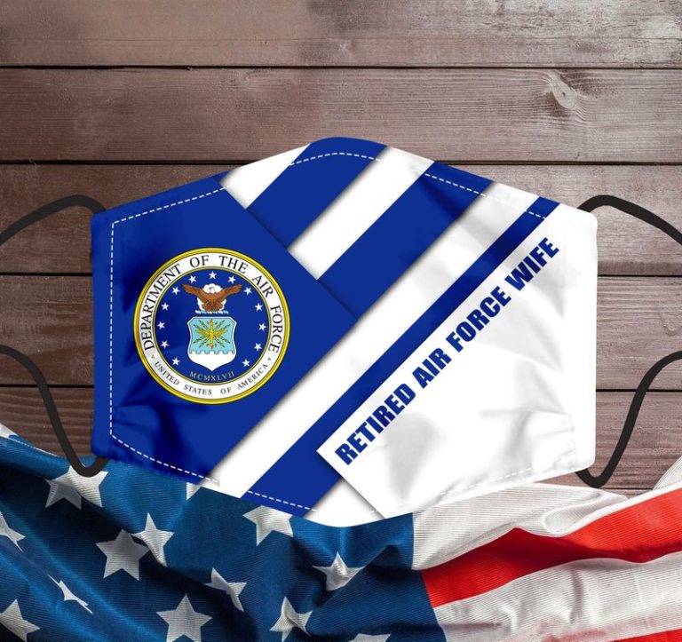 United States Retired Air Force Wife Face Mask with PM2.5 Filter