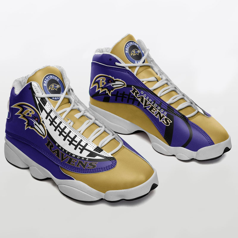 Baltimore Ravens Jordan 13 Shoes - JD 13 Sneaker - RobinPlaceFabrics