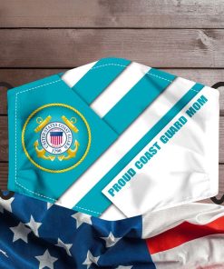 Proud Coast Guard Mom Face Mask with PM2.5 Filter Proud Coast Guard Mom Face Mask with PM2.5 Filter