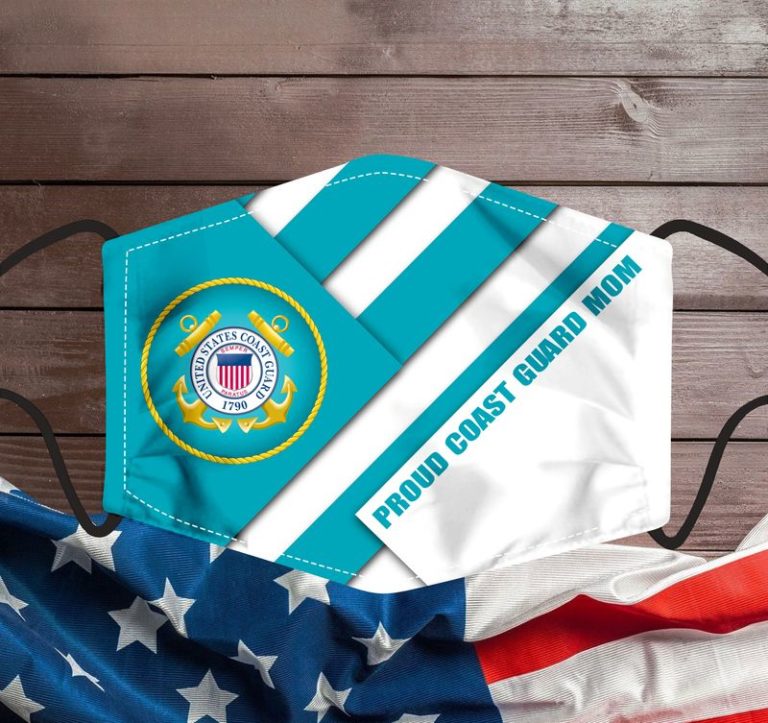 Proud Coast Guard Mom Face Mask with PM2.5 Filter