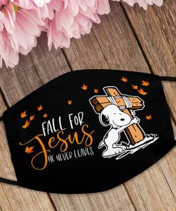 Snoopy Fall For Jesus He Never Leaves Face Mask with PM2.5 Filter