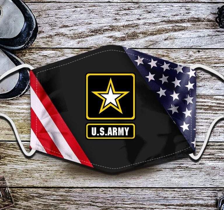 United States Flag Army Face Mask with PM2.5 Filter