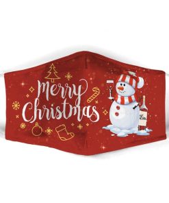 Snowman Wine Merry Christmas Face Mask + PM2.5 Filter Snowman Wine Merry Christmas Face Mask + PM2.5 Filter