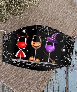 Halloween Wine Glasses Face Mask with PM2.5 Filter Halloween Wine Glasses Face Mask with PM2.5 Filter