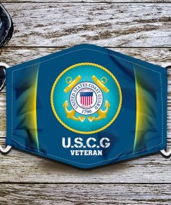 United States Coast Guard Veteran Face Mask with PM2.5 Filter United States Coast Guard Veteran Face Mask with PM2.5 Filter