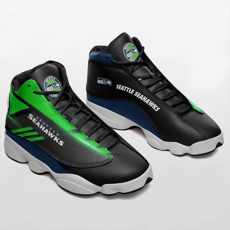 Seattle Seahawk Football Jordan 13 Sneaker - JD 13 Shoe - RobinPlaceFabrics
