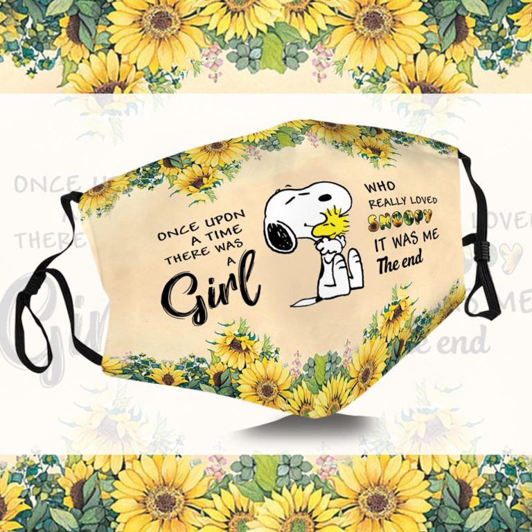 Sunflower A Girl Love Snoopy It Was Me Face Mask with PM2.5 Filter