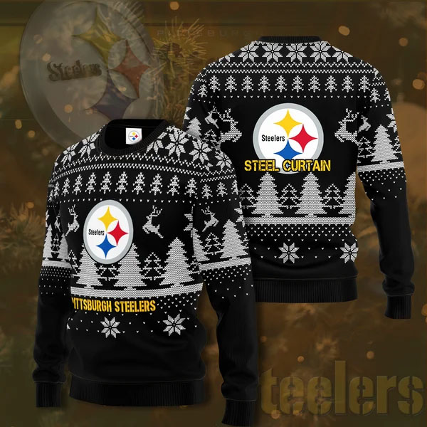 Pittsburgh Steelers Football Ugly Christmas Sweater - RobinPlaceFabrics