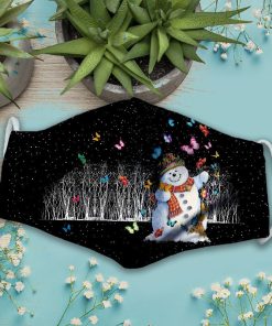 Christmas Snowman and Butterfly Face Mask with PM2.5 Filter