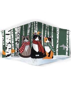 Cat Christmas Snowman Costume Face Mask + PM2.5 Filter Cat Christmas Snowman Costume Face Mask + PM2.5 Filter