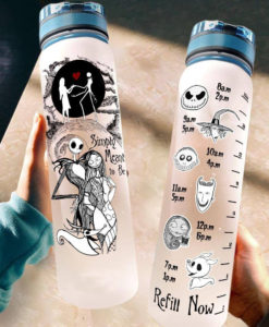 Jack & Sally Simply Meant To Be Water Tracker Bottle