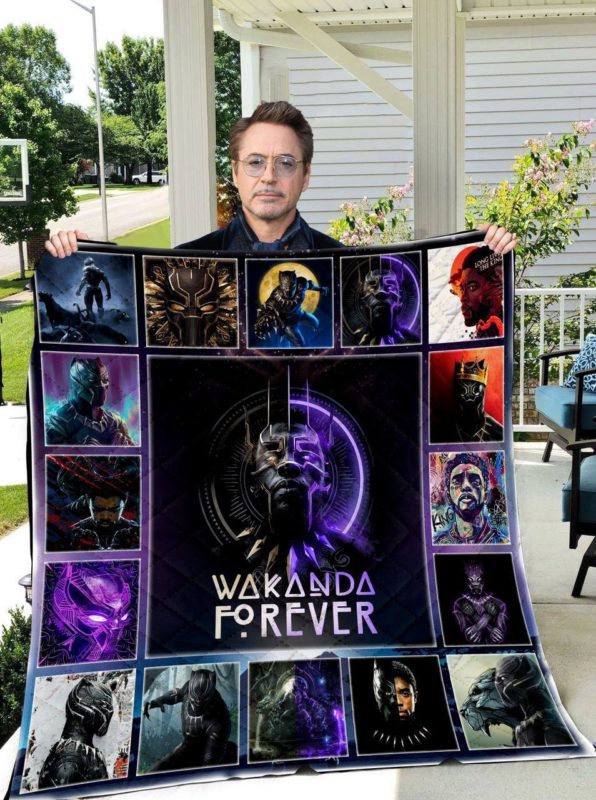 Chadwick Boseman Wakanda Forever Quilt Blanket