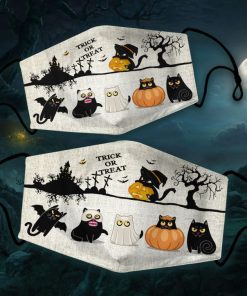 Halloween Cat Pumpkin Trick Or Treat Face Mask with PM2.5 Filter