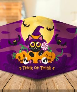Cat Pumpkin Trick Or Treat Face Mask with PM2.5 Filter Cat Pumpkin Trick Or Treat Face Mask with PM2.5 Filter