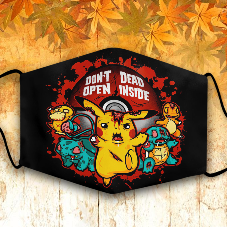 Pokemon Don’t Open Dead Inside Face Mask + PM2.5 Filter
