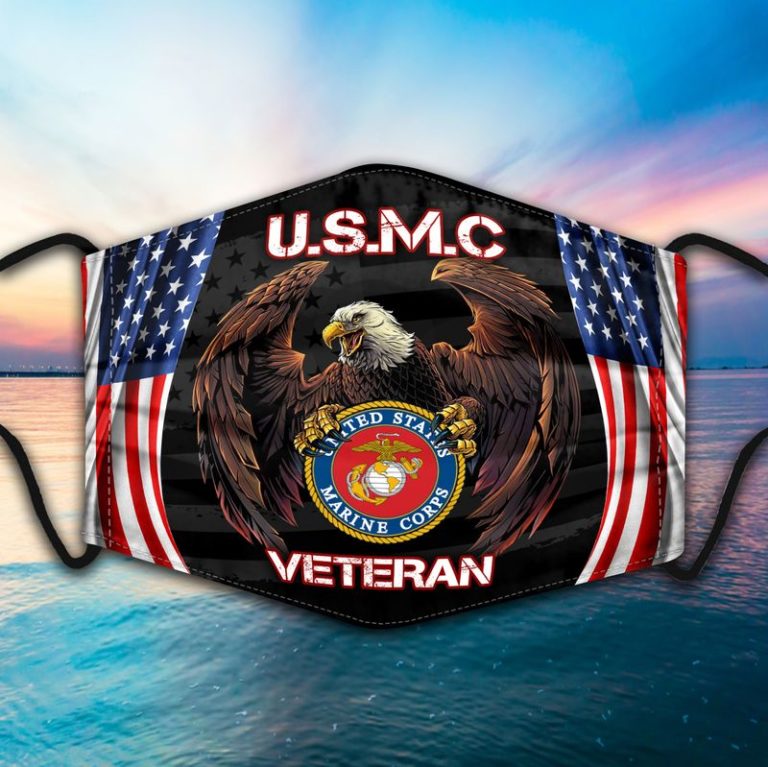 US Marine Corps Veteran Face Mask with PM2.5 Filter