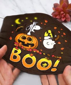 Halloween Snoopy Pumpkin Boo Face Mask + PM2.5 Filter