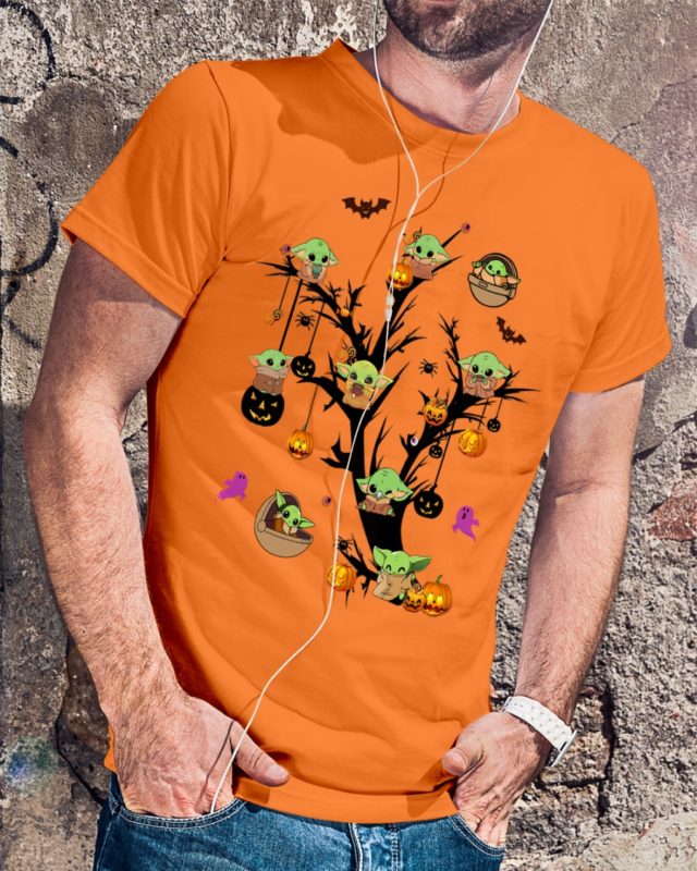 Baby Yoda Halloween Tree T Shirt