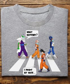 Dragon Ball Z Abbey Road What Happened I Forgot My Mask T Shirt