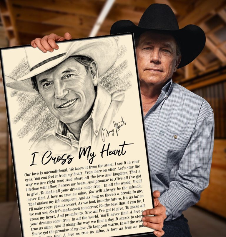 George Strait - I Cross My Heart (Lyrics) Poster & Canvas ...