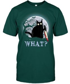 Halloween Black Cat What T Shirt