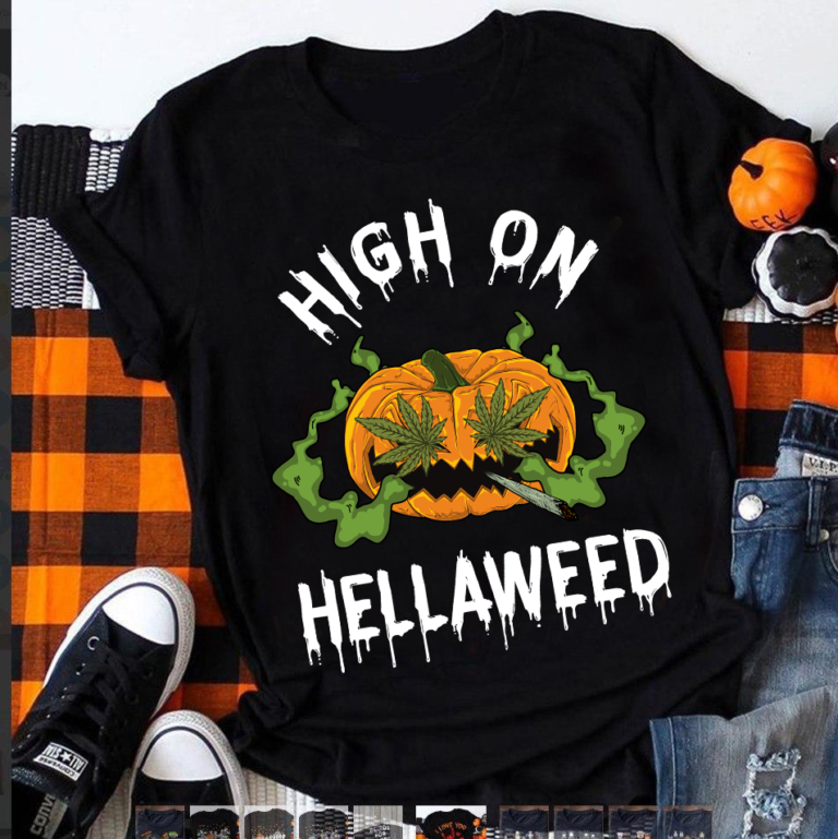 High On Hella Weed Halloween T Shirt
