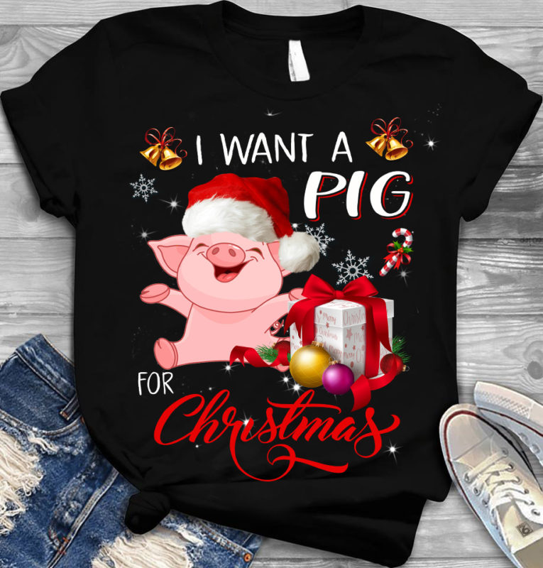 I Want A Pig For Christmas T Shirt