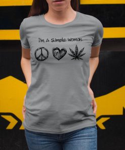 I’m A Simple Woman I Like Hippie Heart Weed T Shirt I’m A Simple Woman I Like Hippie Heart Weed T Shirt