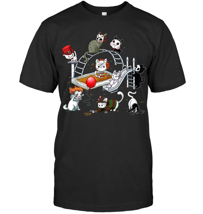 Park Cats Scariest Horror Movie Characters Halloween T Shirt