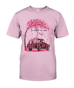 Pumpkin Truck In October We Wear Pink Breast Cancer T Shirt