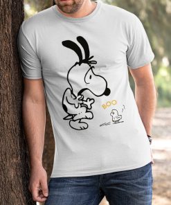 Scared Snoopy And Boo Woodstock T Shirt