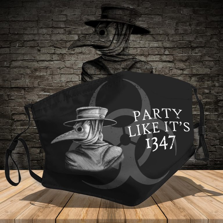 Party Like It’s 1347 Face Mask with PM2.5 Filter