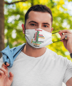 Christmas word cloud Face Mask with PM2.5 Filter Christmas word cloud Face Mask with PM2.5 Filter