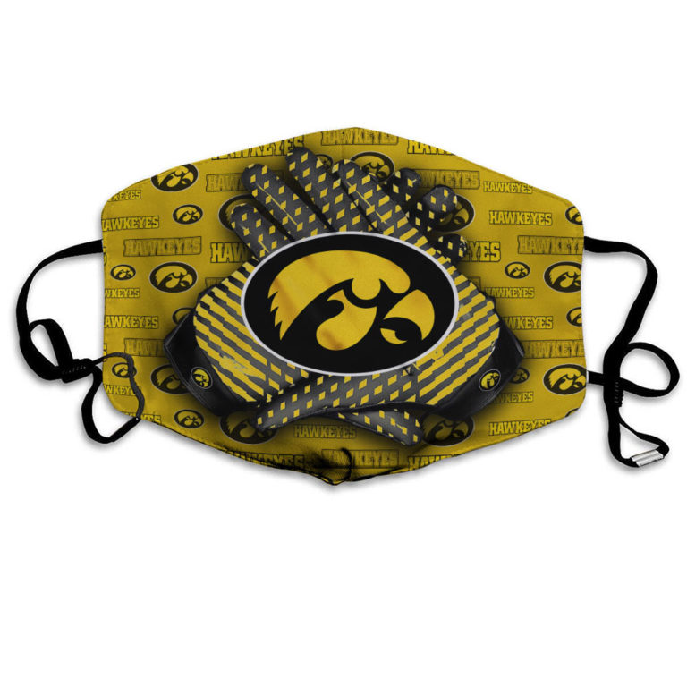 Iowa Hawkeyes Football Face Mask with PM2.5 Filter