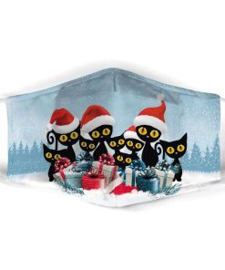 Black Cat Christmas Face Mask + PM2.5 Filter Black Cat Christmas Face Mask + PM2.5 Filter