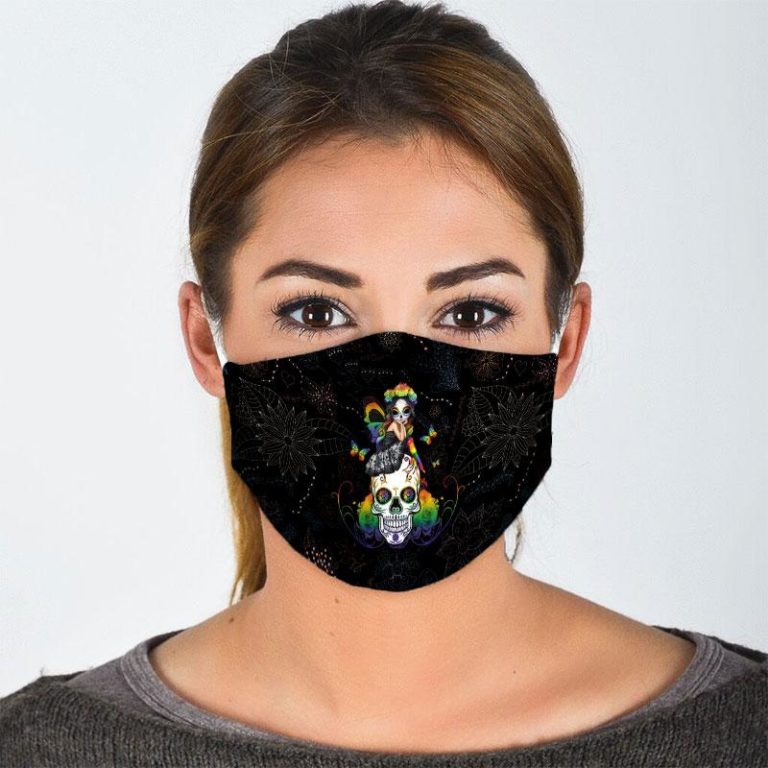 Sugar Skull Girl Face Mask + PM2.5 Filter