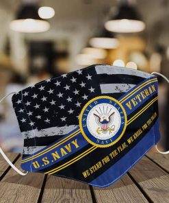 US Navy Veteran We Stand For The Flag Face Mask with PM2.5 Filter