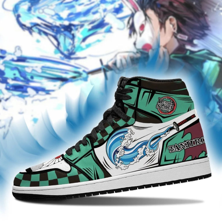 Demon Slayer Tanjiro Air Jordan 1 High Sneaker - RobinPlaceFabrics