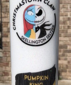 Christmastown Claw Skellington Seltzer Pumpkin King Glitter Tumbler