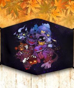 Halloween Pokemon Face Mask + PM2.5 Filter