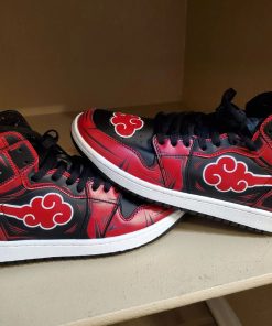 Akatsuki Uchiha Itachi Air Jordan 1 High Sneakers Akatsuki Uchiha Itachi Air Jordan 1 High Sneakers