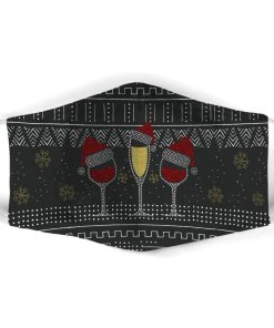 Wine Ugly Christmas Face Mask + PM2.5 Filter