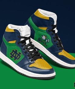 Notre Dame Fighting Irish Football Jordan 1 High Sneaker Notre Dame Fighting Irish Football Jordan 1 High Sneaker