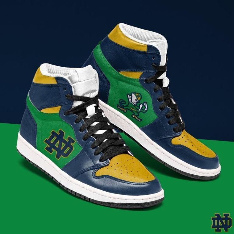 Notre Dame Fighting Irish Football Jordan 1 High Sneaker