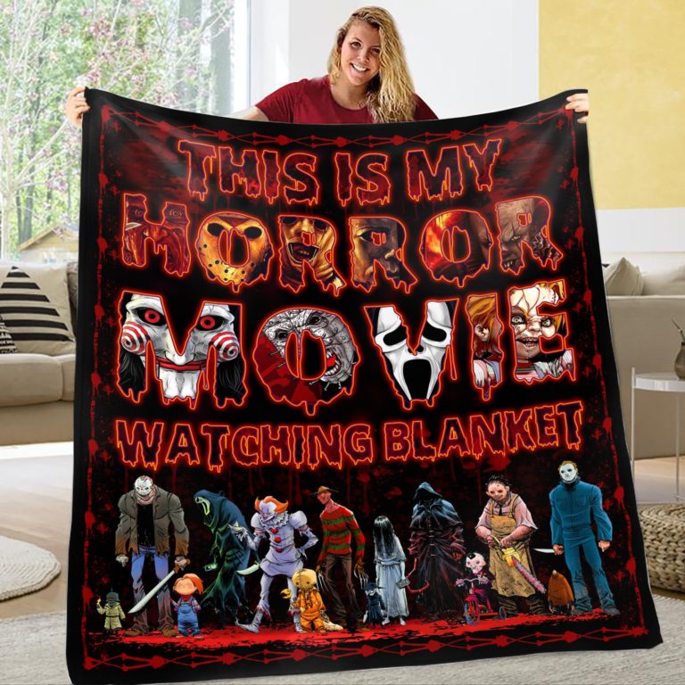 This Is My Horror Movie Watching Quilt Blanket